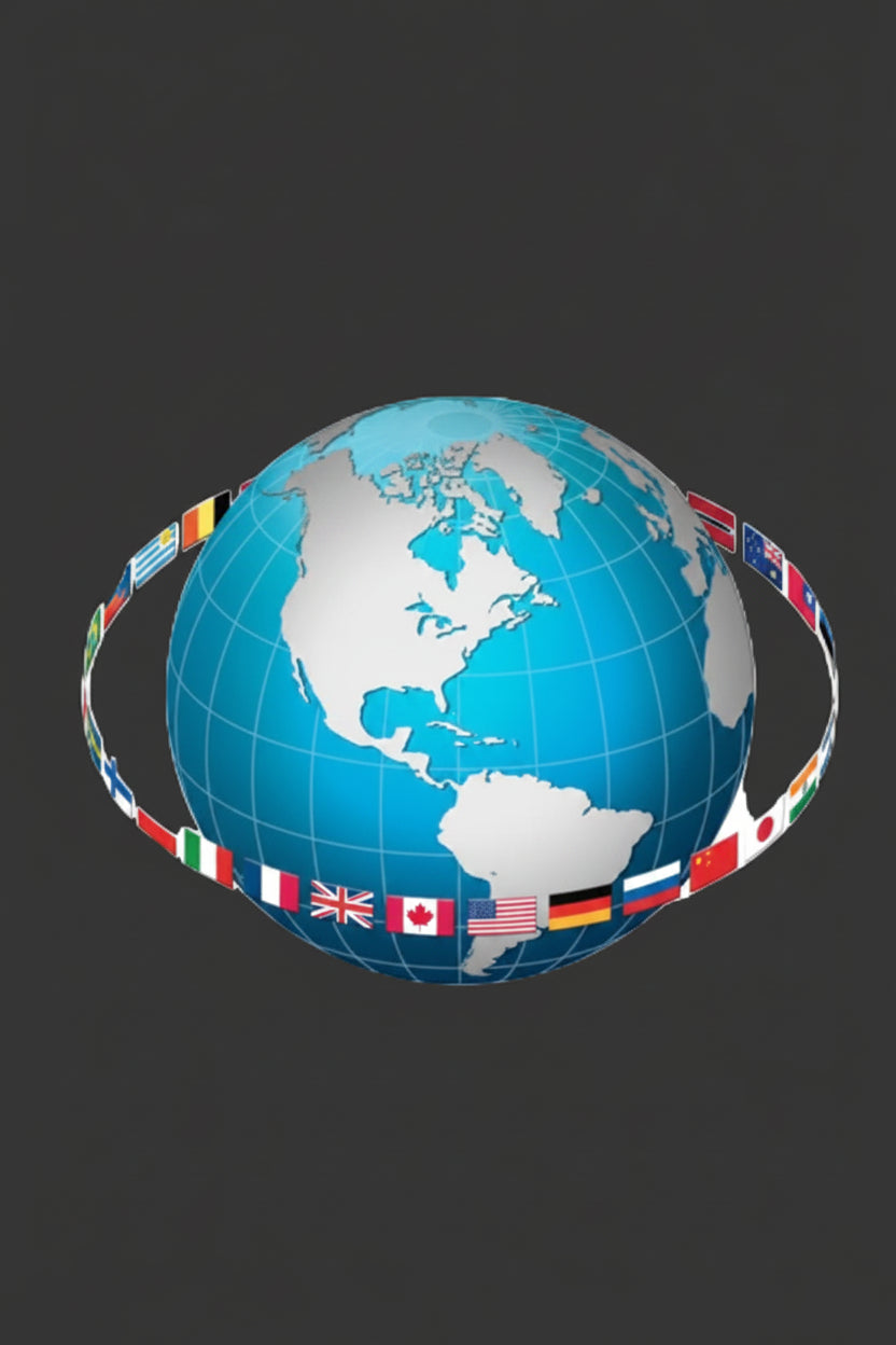 Globe with Flags